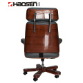 Leather executive office visitor chair armchair with backrest